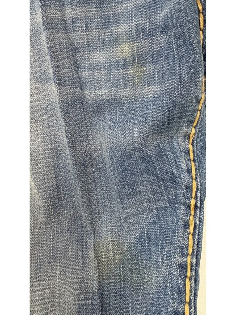 True Religion Men's US Size 32 Ricky Distressed Denim Blue Jeans